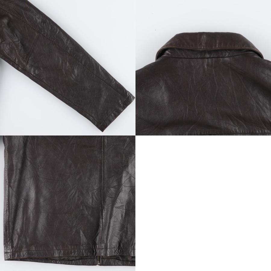 Eddie Bauer（エディーバウアー） 古着 レザーブルゾンタイプ メンズL