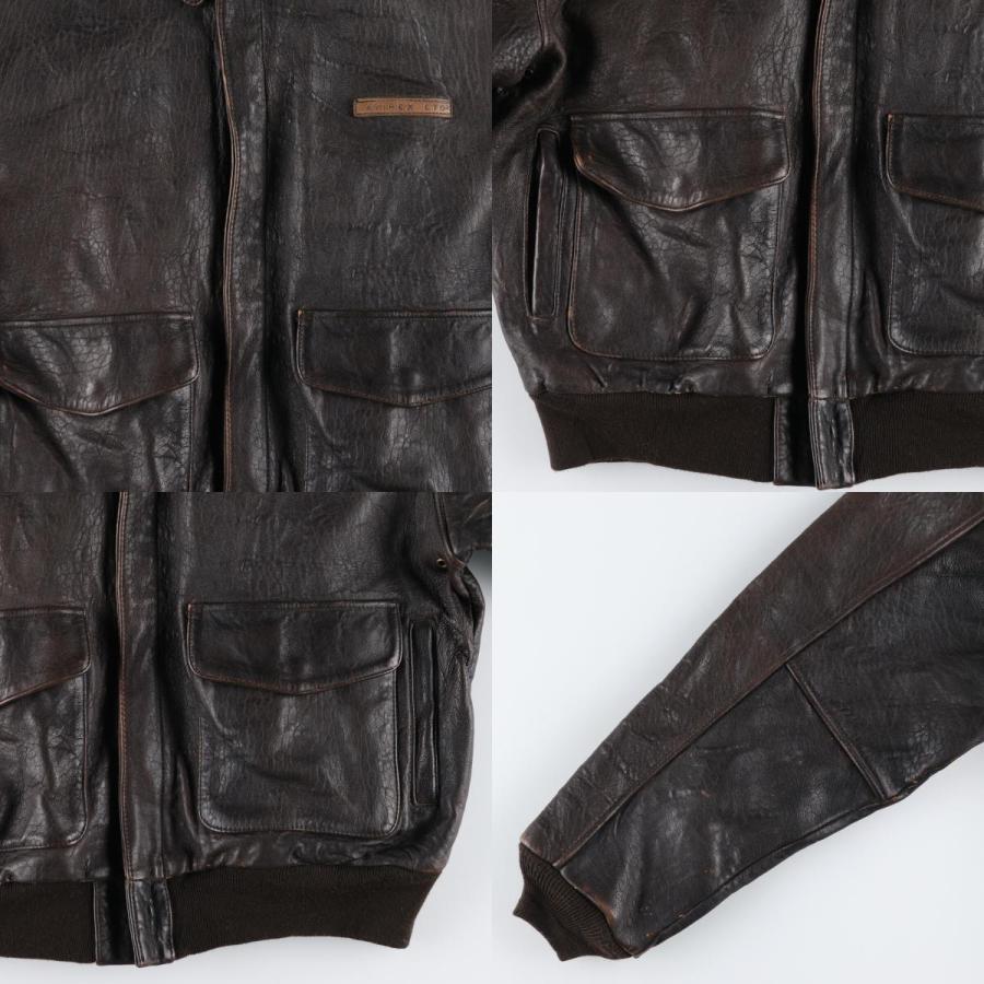 AVIREX 古着 アヴィレックス A-2タイプ バックプリント レザー