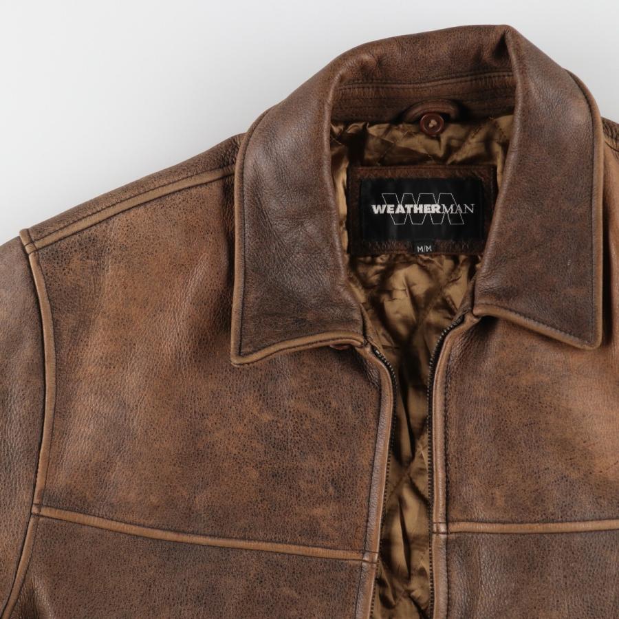 古着 WEATHERMAN レザーブルゾンタイプ メンズM相当 /eaa497317  