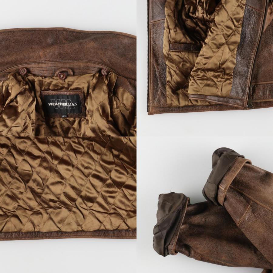 古着 WEATHERMAN レザーブルゾンタイプ メンズM相当 /eaa497317  