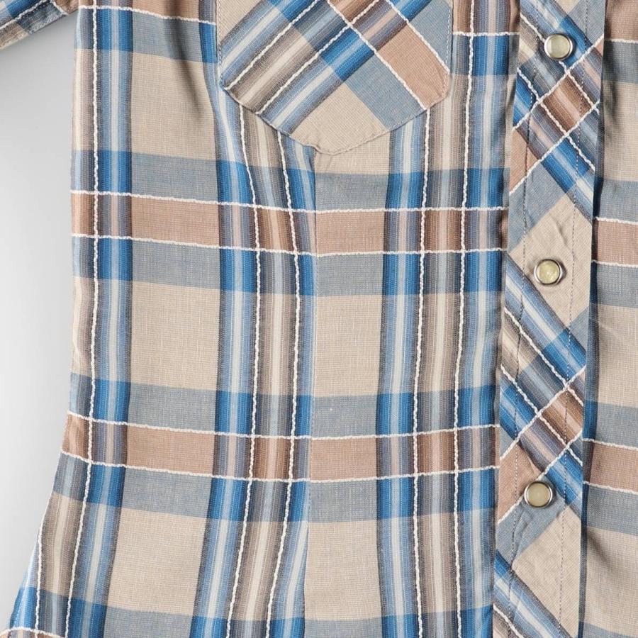 古着 50~60年代 TEM-TEX チェック柄 長袖 ウエスタンシャツ USA製