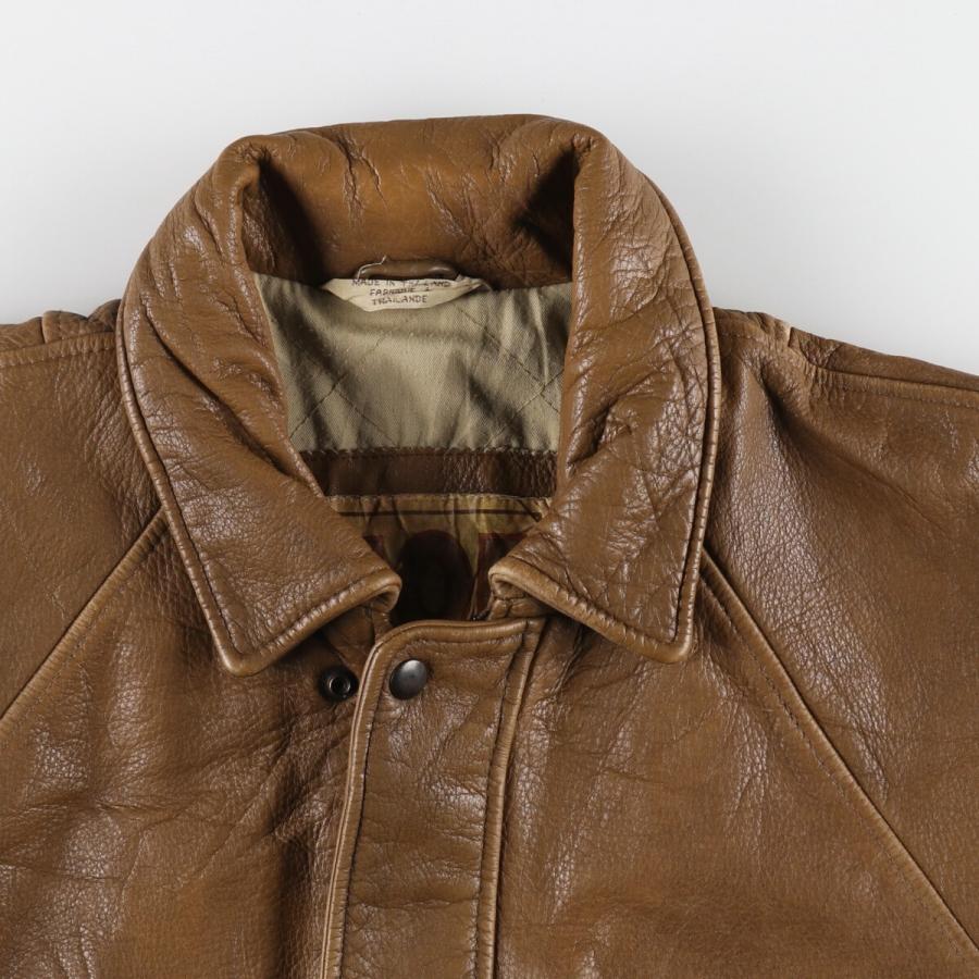 古着 J.O.E. A-2タイプ レザーフライトジャケット メンズM相当  