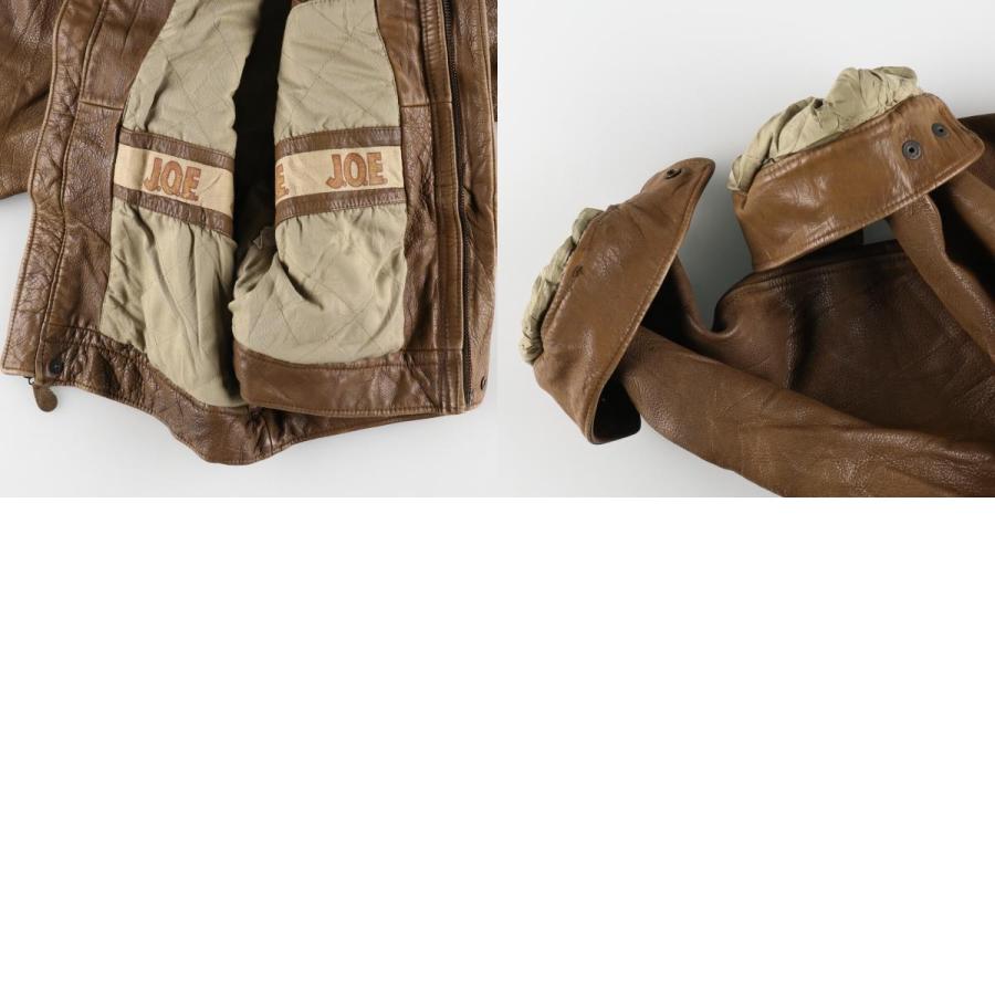 古着 J.O.E. A-2タイプ レザーフライトジャケット メンズM相当  