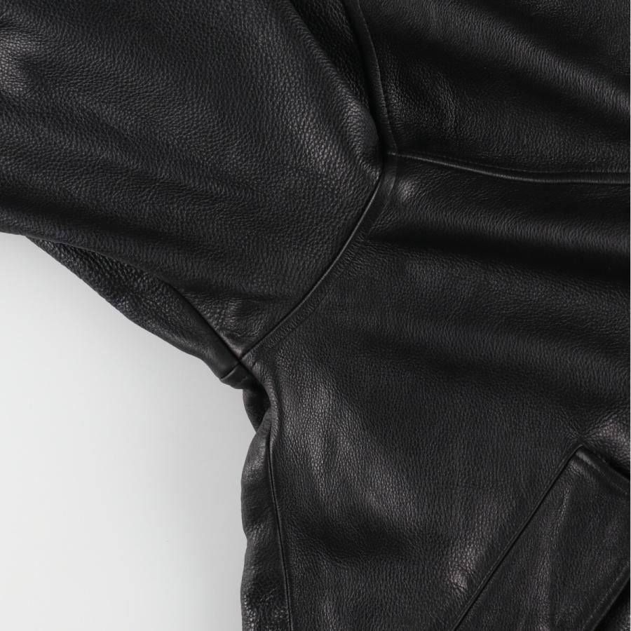 Eddie Bauer LEGEND ブラックレザージャケット M Eddie Bauer（エディーバウアー） 古着 Eddie Bauer LEGEND スイング