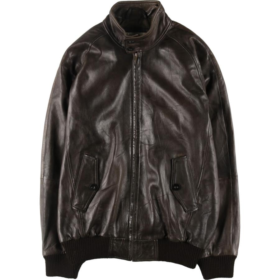 古着 オービス ORVIS ハリントンジャケット レザーブルゾンタイプ 