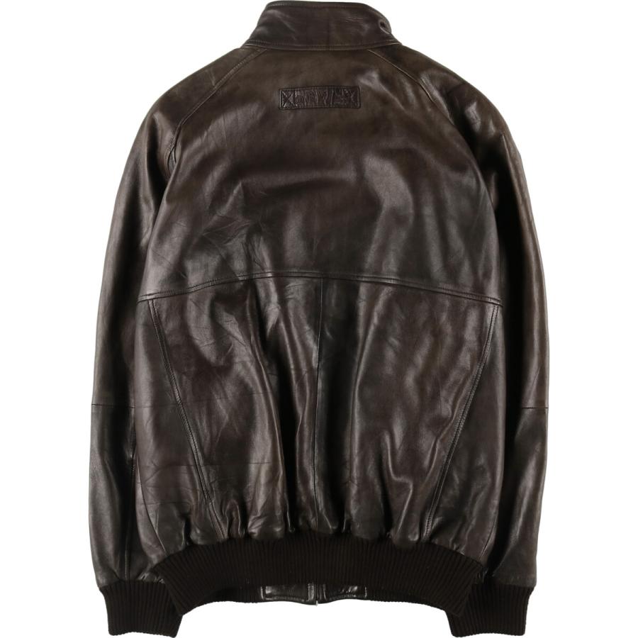 古着 オービス ORVIS ハリントンジャケット レザーブルゾンタイプ 
