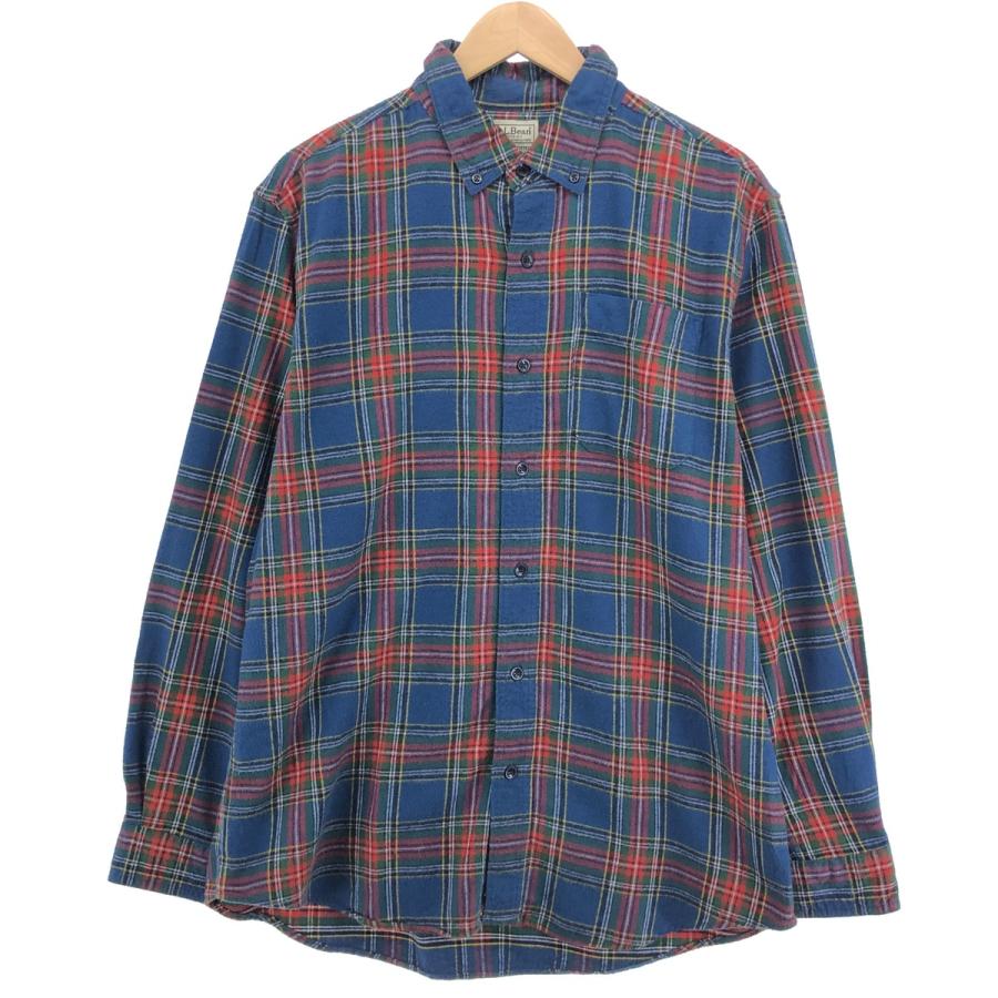 L.L.Bean 古着 エルエルビーン タータンチェック 長袖 ボタン L.L.Bean 古着 エルエルビーン タータンチェック 長袖 ボタン