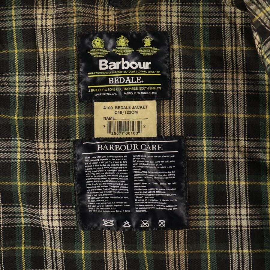 美品　XLサイズ相当 Barbour ビデイル　オイルドジャケット　ヴィンテージ 古着 00年代 バブアー ビデイル 旧3ワラント フード付き