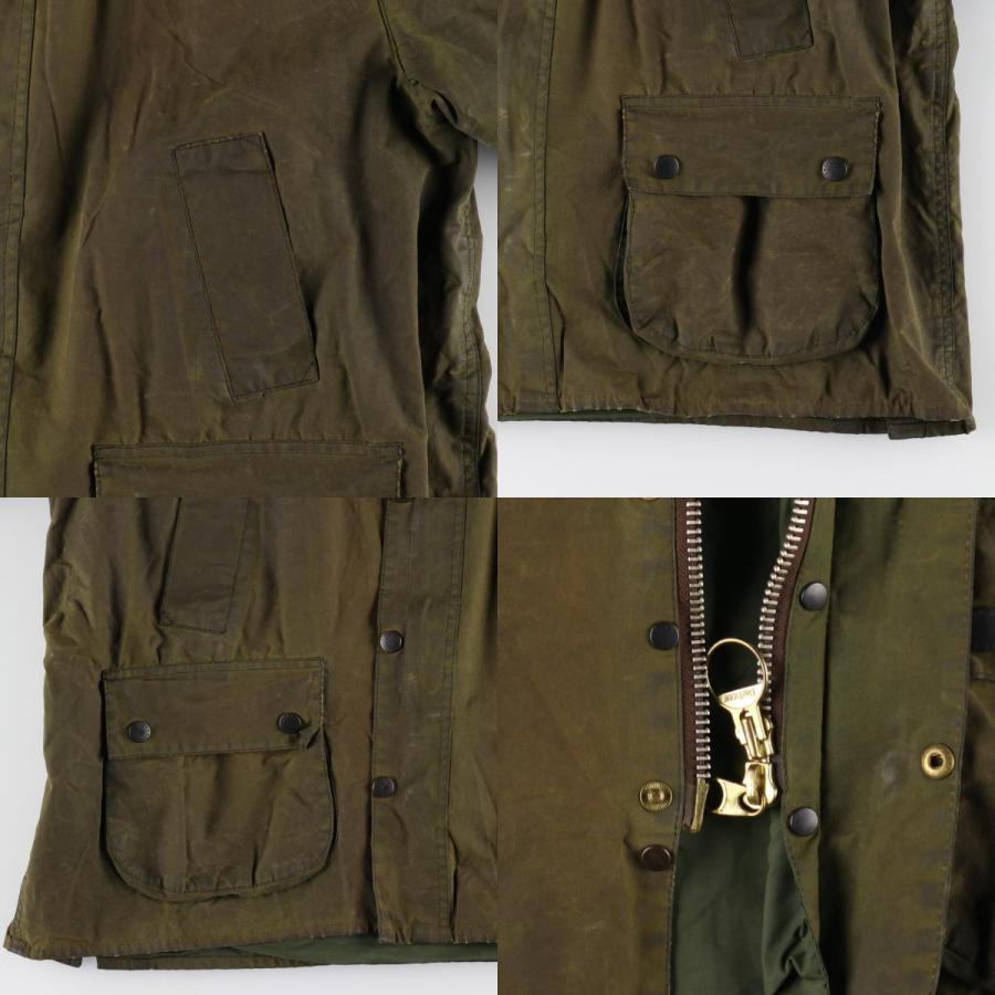 美品　XLサイズ相当 Barbour ビデイル　オイルドジャケット　ヴィンテージ 古着 00年代 バブアー ビデイル 旧3ワラント フード付き