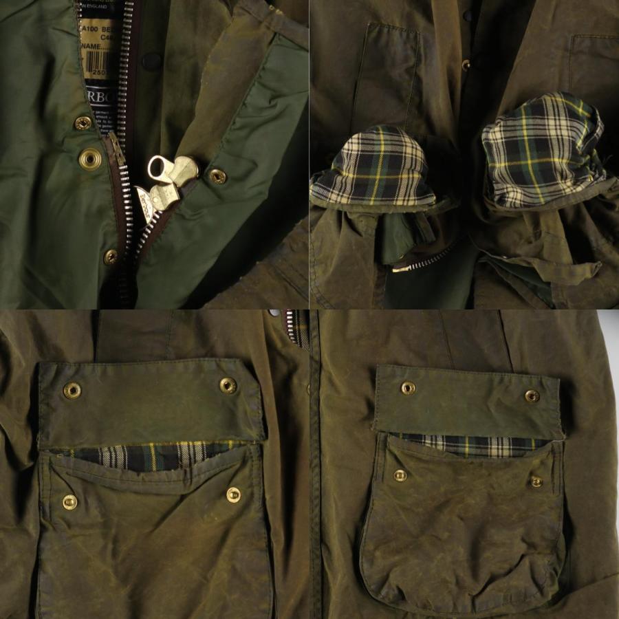 古着 00年代 バブアー ビデイル 旧3ワラント フード付き