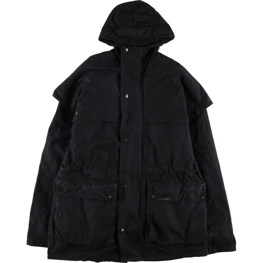 古着 OUTBACK フード付き ワックスコットン オイルドジャケット メンズ 