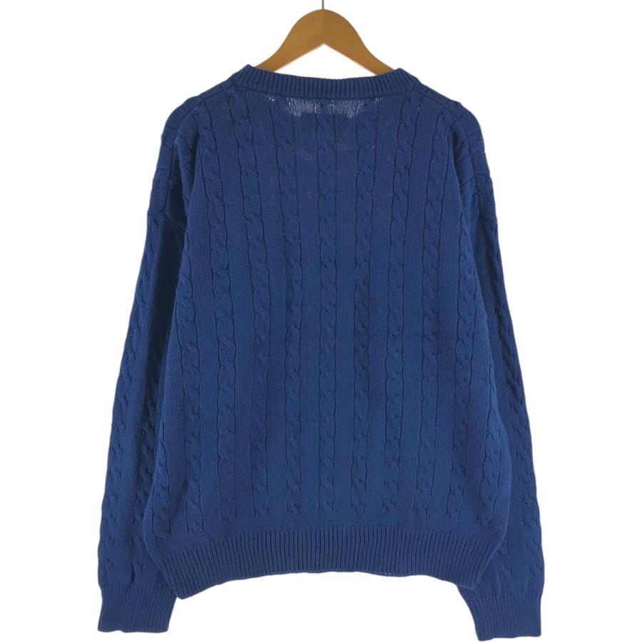 Eddie Bauer 古着 80~90年代 エディーバウアー 黒タグ ケーブル編み