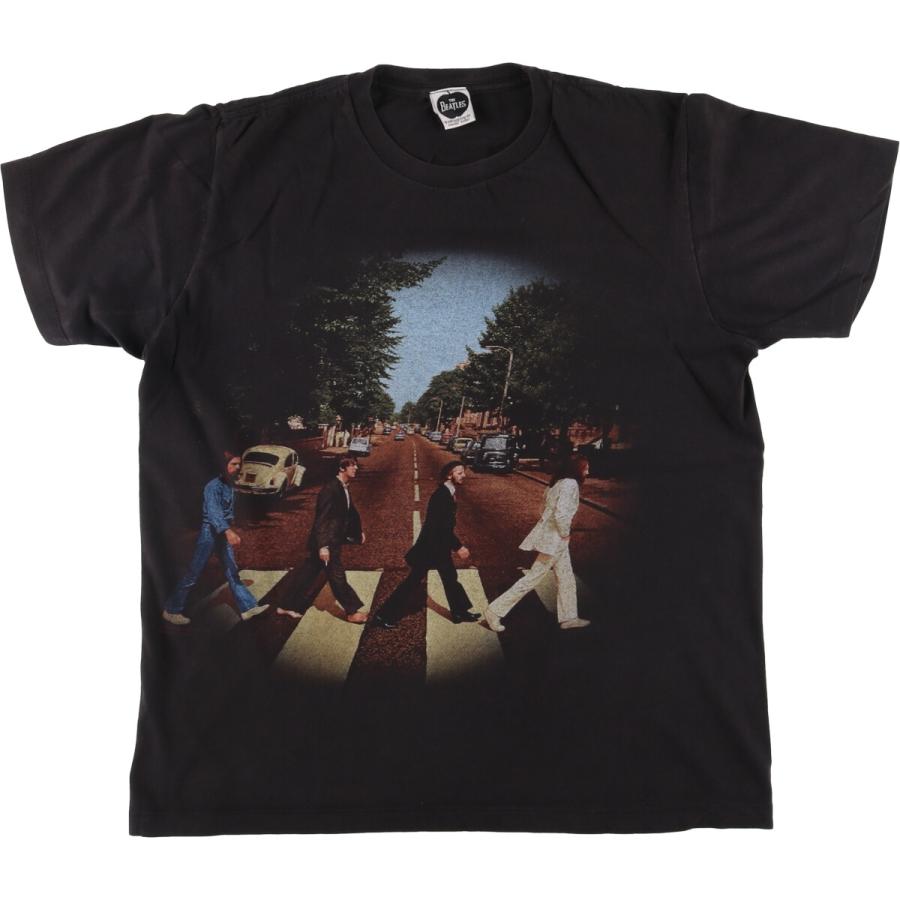 00s THE BEATLES ビートルズ バンド Tシャツ 古着 00s The Beatles 「ABBEY ROAD」 メンバー フォト ミュージック