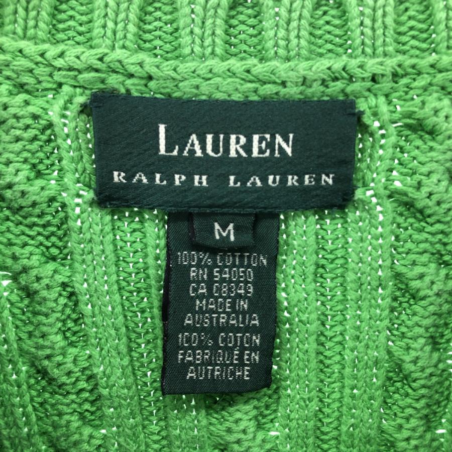Ralph Lauren - 古着 ラルフローレン Ralph Lauren LAUREN ローレン ケーブル編み コットンニットセーター レディースM相当 /eaa502029 古着 ラルフローレン Ralph Lauren LAUREN ローレン ケーブル