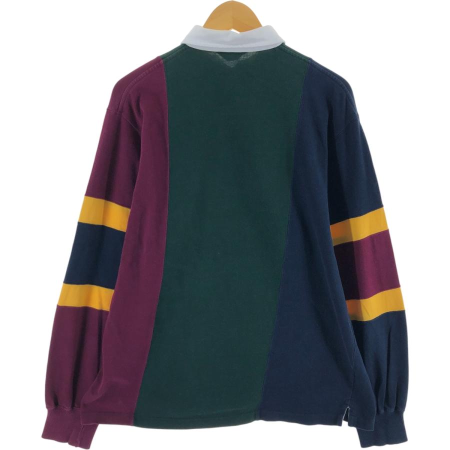 Vintage 1970s-1980'S Brooks Brothers Est. 1818 long-sleeved polo shirt, made in the USA, size L, men's cotton Red type red-purple Vintage Second Hand