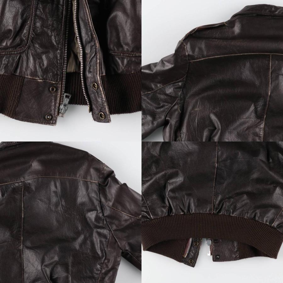 古着 80~90年代 OAKTON LIMITED A-2タイプ フェイクレザー