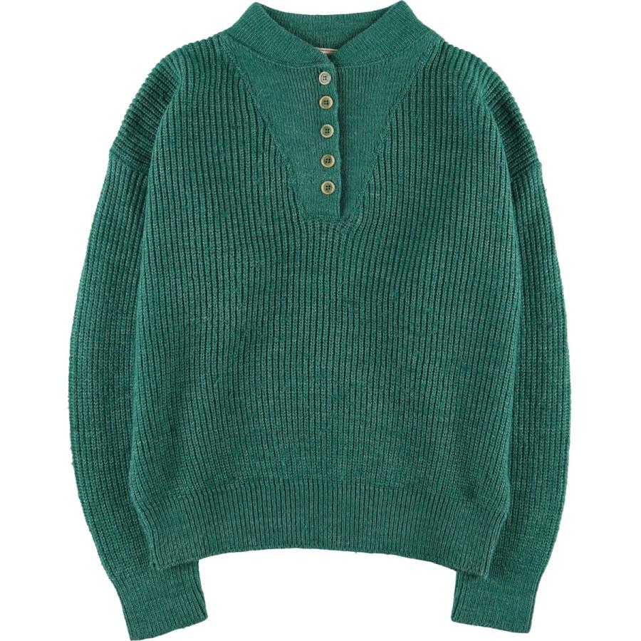 90s L.L.bean エルエルビーン ヘンリーネック ウールニット XL