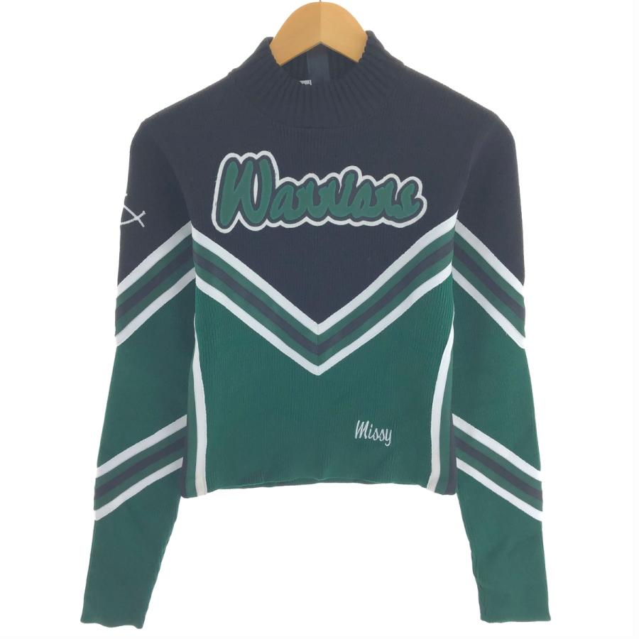 古着 アルビオン Albion リブ編み ハイネック チアリーダーセーター USA製 レディースS相当 /eaa503547 古着 アルビオン Albion リブ編み ハイネック チアリーダー