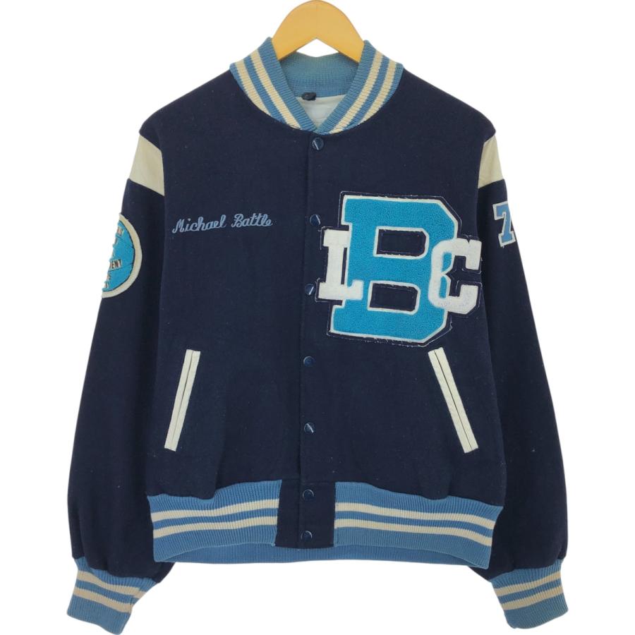 80s バーシティ ジャケット スタジャン フルデコ VINTAGE 宇宙 XL 〇465004 ○スタジアムジャンパー スタジャン バーシティ ジャケット