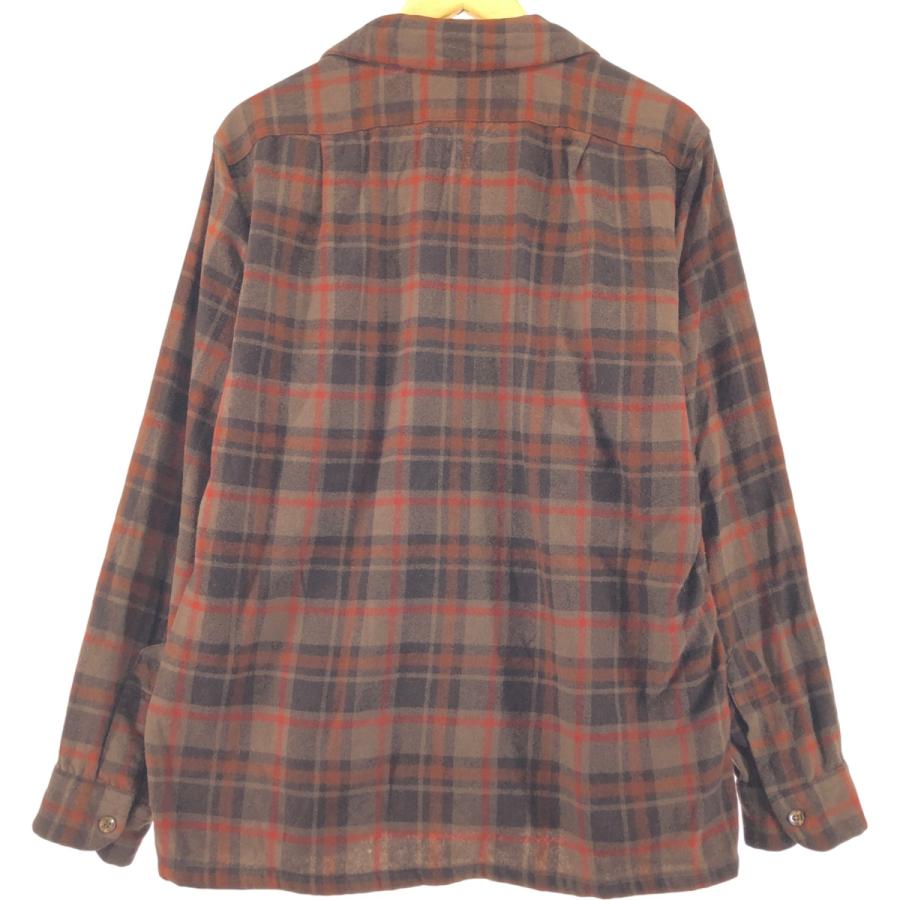 PENDLETON 70s ビンテージ チェック ボードシャツ ペンドルトン 70s アメリカ製 PENDOLTON ペンドルトン チェック ウール 開襟