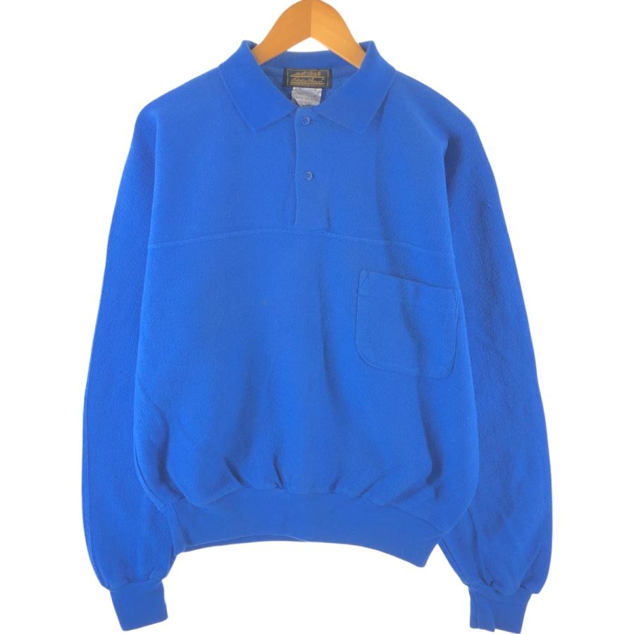Eddie Bauer 古着 80~90年代 エディーバウアー 黒タグ 鹿の子 襟付き 