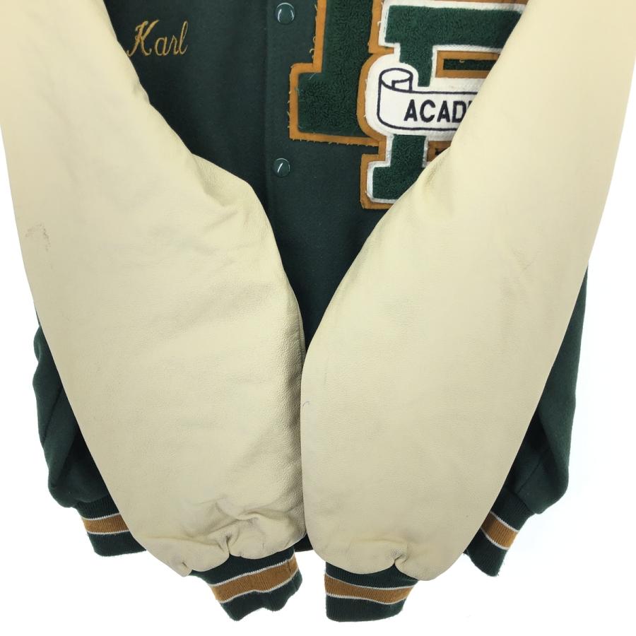 古着 70~80年代 HOLLOWAY VALLEY SPORTING GOODS 袖革ウール 古着 70~80年代 HOLLOWAY VALLEY SPORTING GOODS 袖革ウール