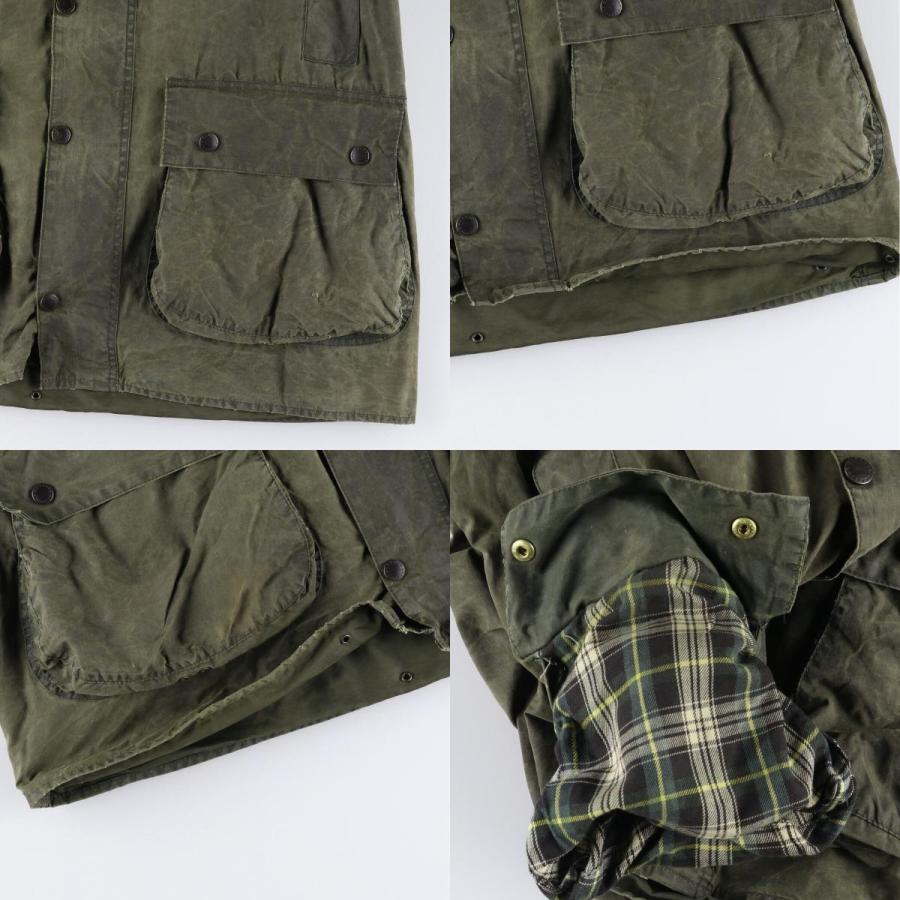 古着 90年代 バブアー Barbour BORDER ボーダー 旧3ワラント ワックス