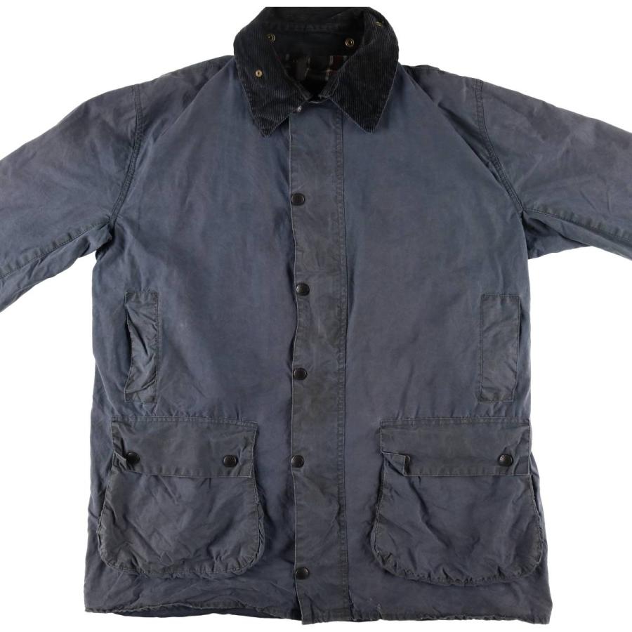 古着 80年代 バブアー ボーダー 旧3ワラント ワックスコットン