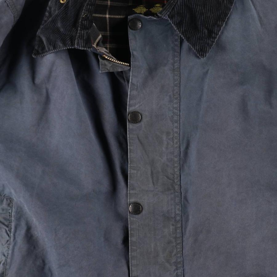 古着 80年代 バブアー ボーダー 旧3ワラント ワックスコットン