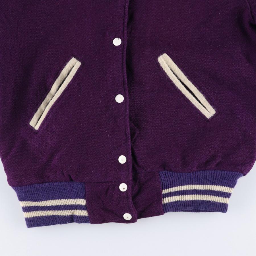 古着 フード付き セーラーカラー ウールスタジャン アワードジャケット