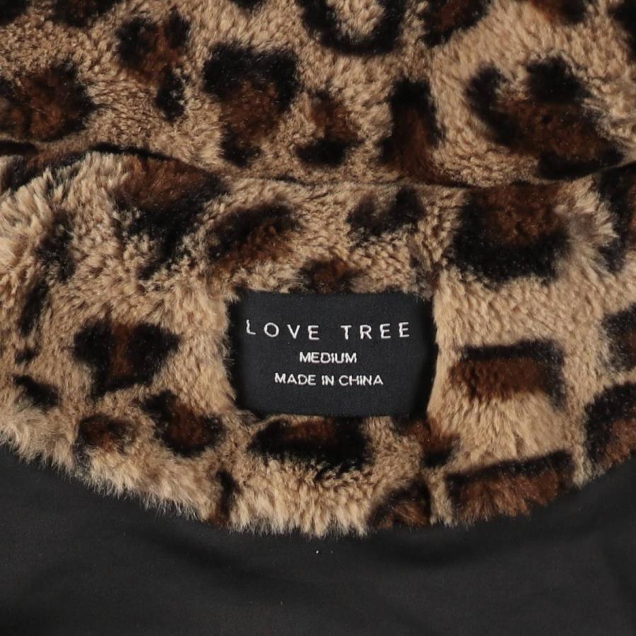古着 LOVE TREE レオパード柄 ヒョウ柄 フェイクファージャケット