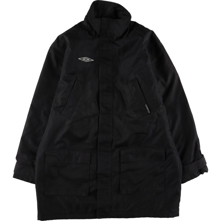 アンブロ　UMBRO パーカー　黒　センターロゴ　ステッチ　オーバーサイズ　古着 アンブロ UMBRO パーカー 黒 センターロゴ ステッチ オーバーサイズ