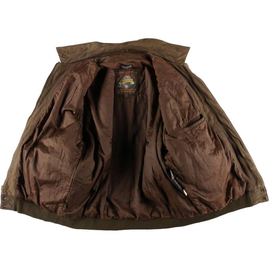 古着 ビックサイズ WILSON ADVENTURE BOUND A-2タイプ レザーフライト  