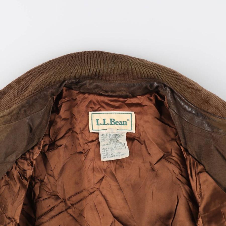 L.L.Bean 古着 80年代 エルエルビーン スエードレザーブルゾン メンズL 