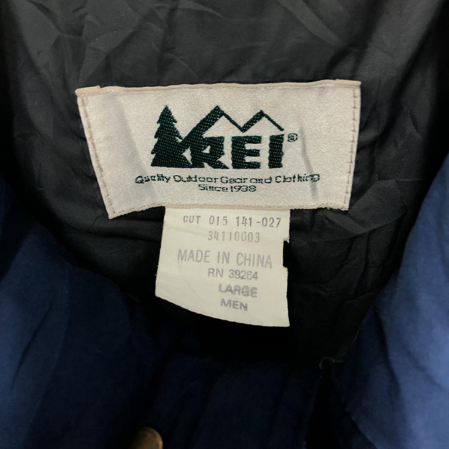 古着 80年代 アールイーアイ REI 白タグ グースダウンベスト メンズL