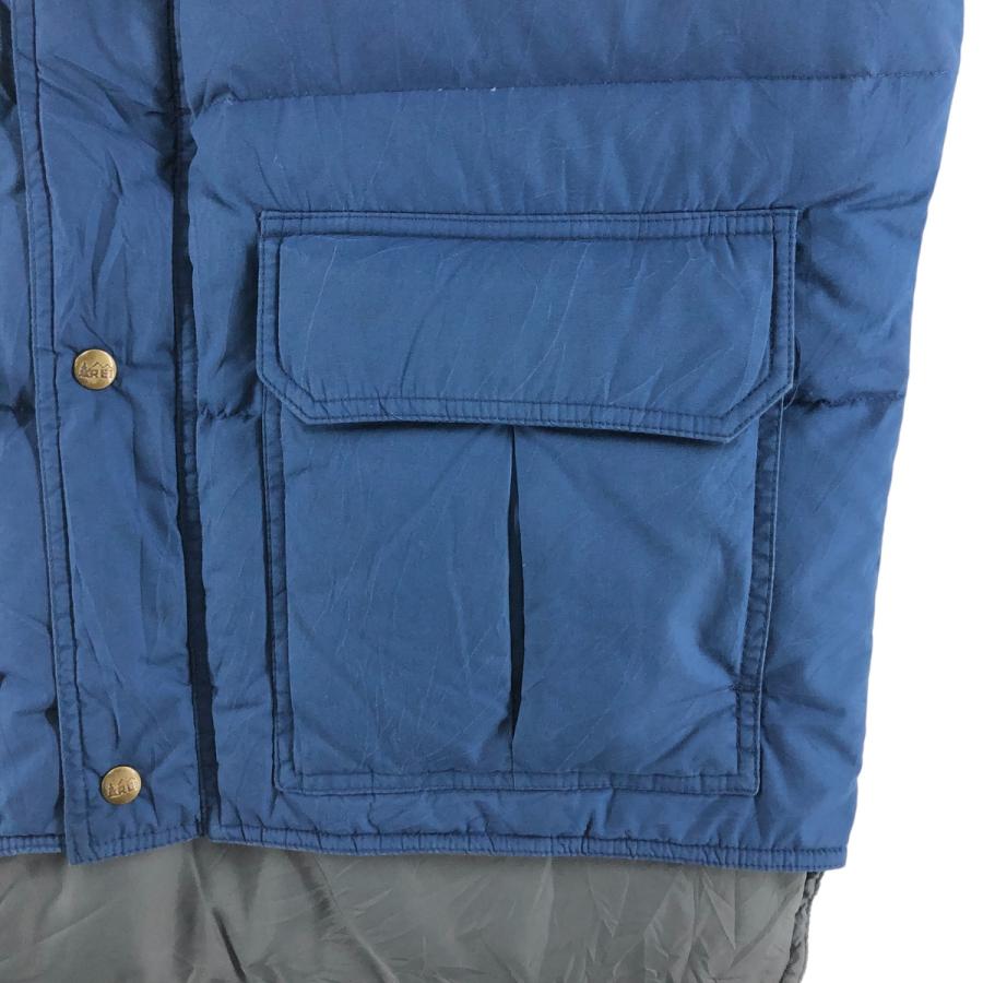 古着 80年代 アールイーアイ REI 白タグ グースダウンベスト メンズL