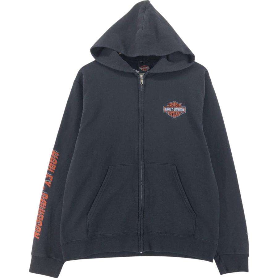 HARLEY-DAVIDSON フレイムスジップパーカーUSA製Mサイズ
