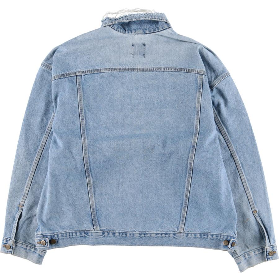 90s USA製　Carhartt デニムジャケット USA製 90s Carhartt Zip Up Denim Varsity Jacket 青 M