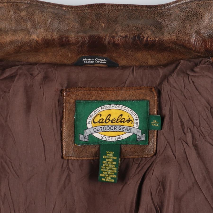 カナダ製 Cabela's カベラス G-1 フライトジャケットレザージャケット 古着 90~00年代 カベラス Cabelas レザーフライトジャケット