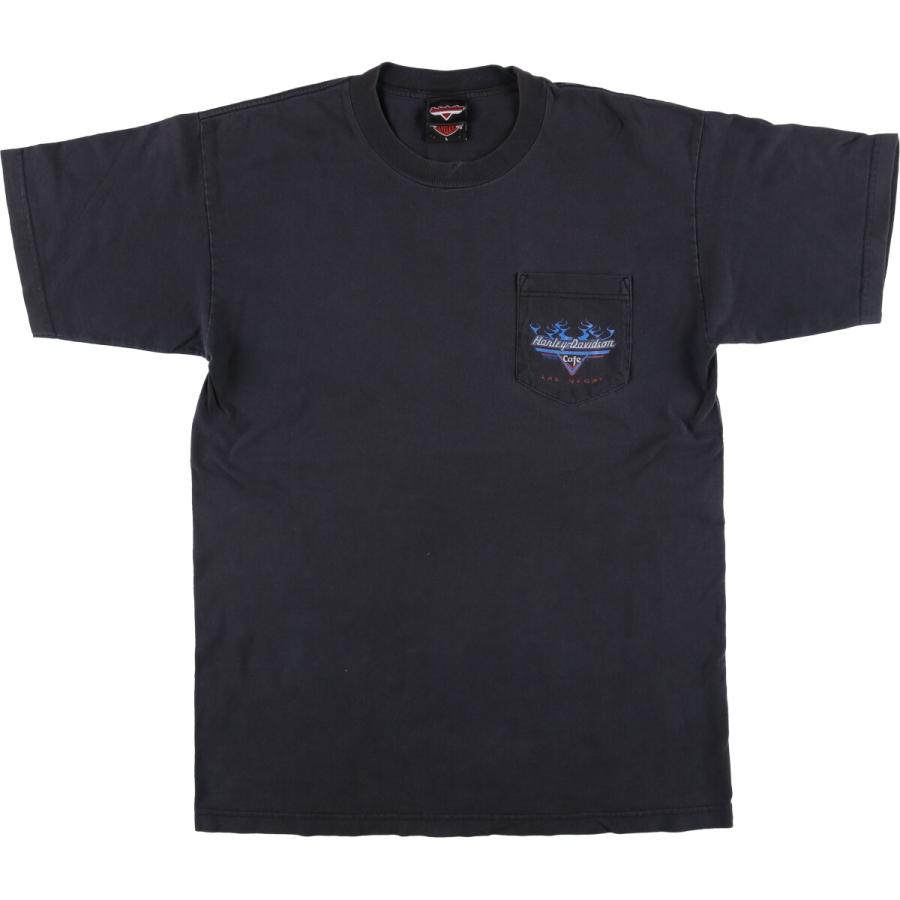 90s Harley-Davidson Tシャツ ファイヤーパターン USA製 ハーレーダビッドソン Tシャツ XLサイズ ブラック 90s 00s