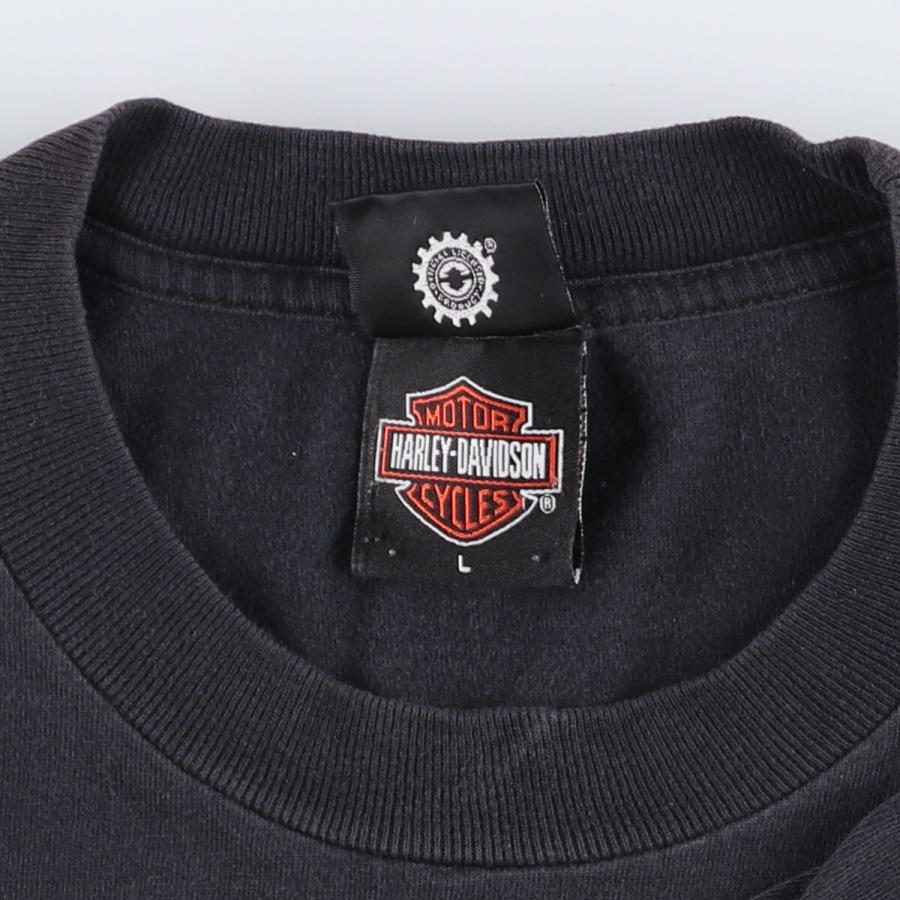 90’s USA製 Harley-Davidson ファイヤー Tシャツ L 90s】HARLEY-DAVIDSON ハーレーダビッドソン フレイム オーバー