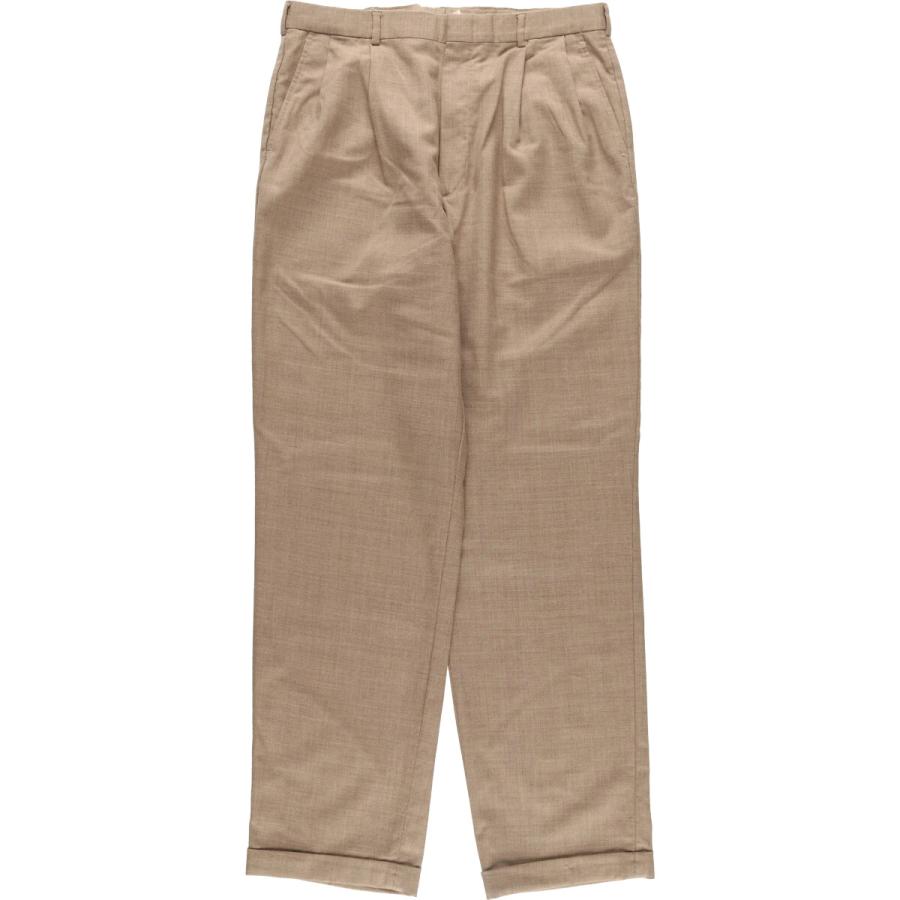 Hub　90s ランズエンド　ツータック　ウールスラックス　アメリカ製 LANDS' END 90s ツータック ウール スラックス USA製 【公式通販】