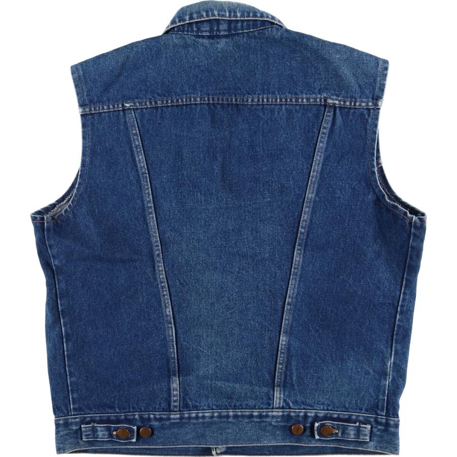 【Wrangler】ラングラー　デニム　ベスト　80年代 MADE IN USA レディース] 1980s ヴィンテージ ラングラー ビッグサイズ ワッペン