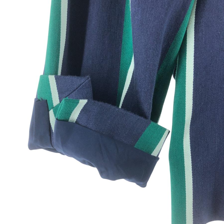 古着 Rowing Blazers ストライプ柄 ダブルブレスト ピークドラペル レーヨン×コットンテーラードジャケット レディースXS相当 /eaa524950 古着 Rowing Blazers ストライプ柄 ダブルブレスト ピークド