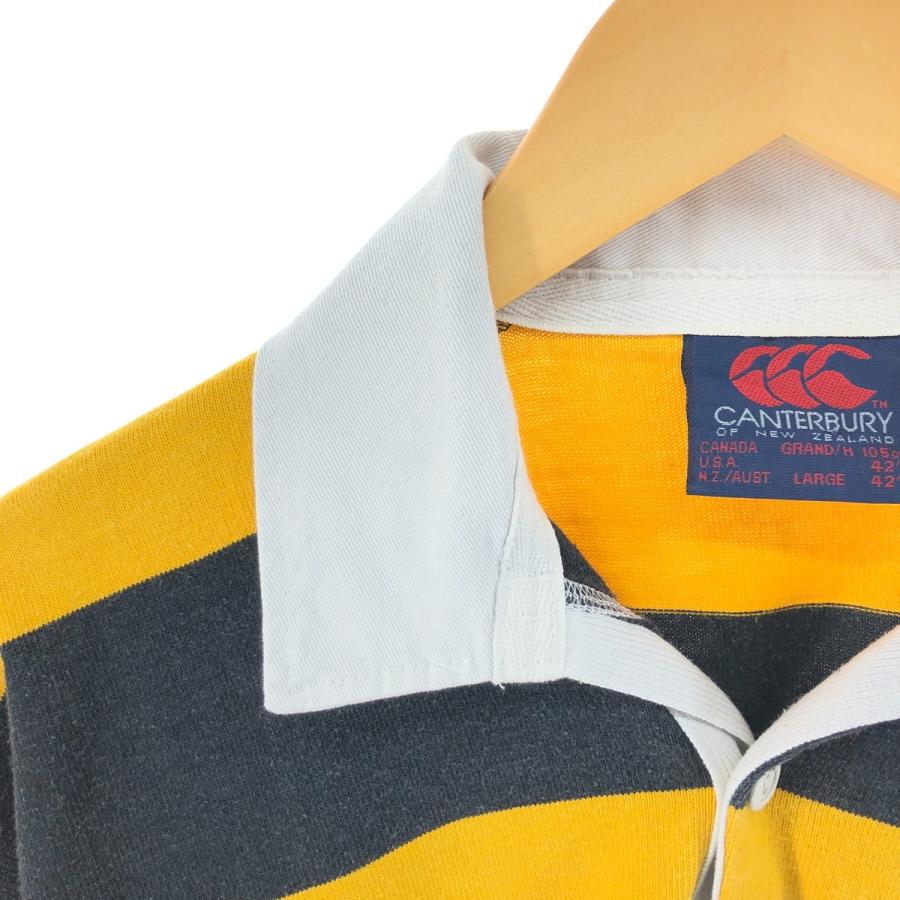 古着 90年代 カンタベリー CANTERBURY ボーダー柄 長袖 ラガー