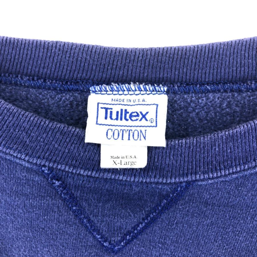 【90s初期タグ】USA製 Tultex スウェット タルテックス LARGE 90s USA製 TULTEX 無地 スウェット 黒 XL ラグランスリーブ