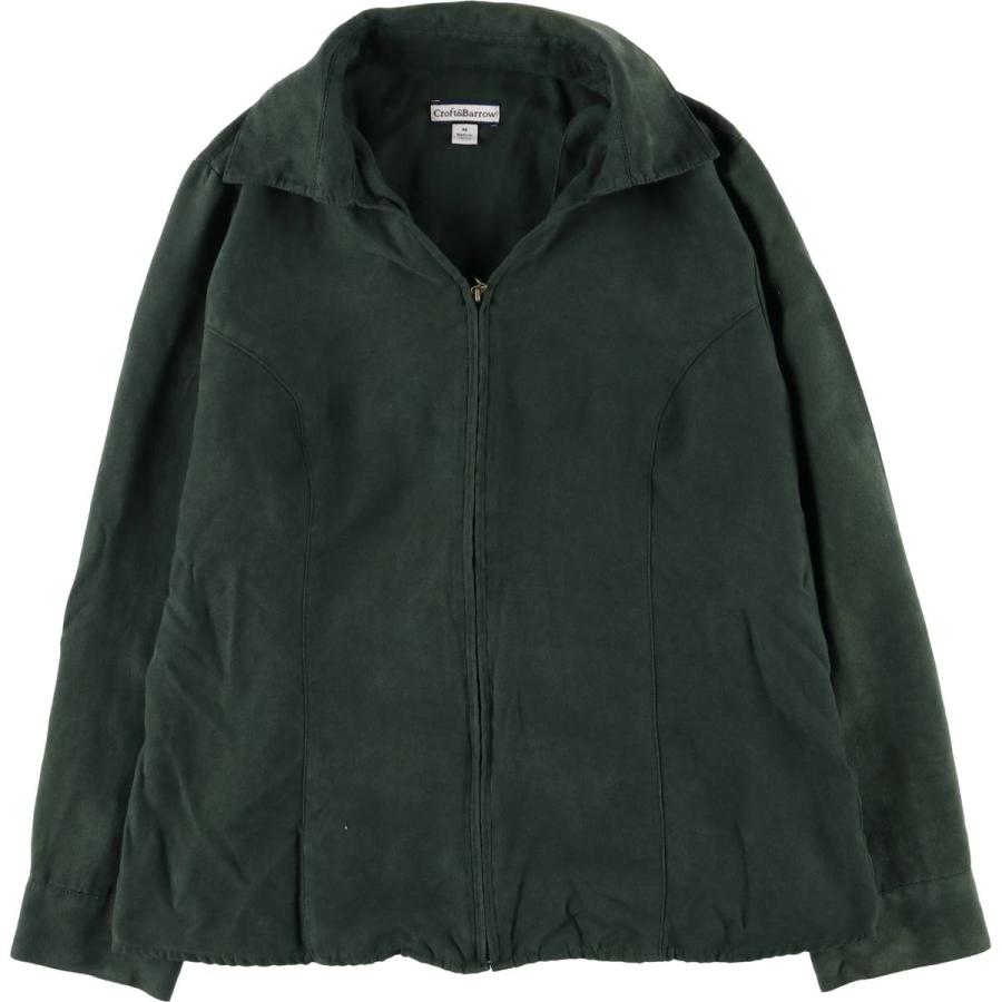 古着 クラフトアンドバロー CROFT&BARROW フルジップ 長袖 フェイクスエードシャツ レディースM相当 /eaa525711 古着 クラフトアンドバロー CROFT AND BARROW フルジップ 長袖