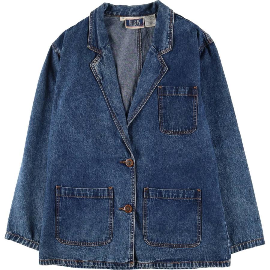 古着 90年代 BILLBLASS デニムテーラードジャケット レディースM相当 ヴィンテージ /eaa525750 古着 90年代 BILLBLASS デニムテーラードジャケット レディースM