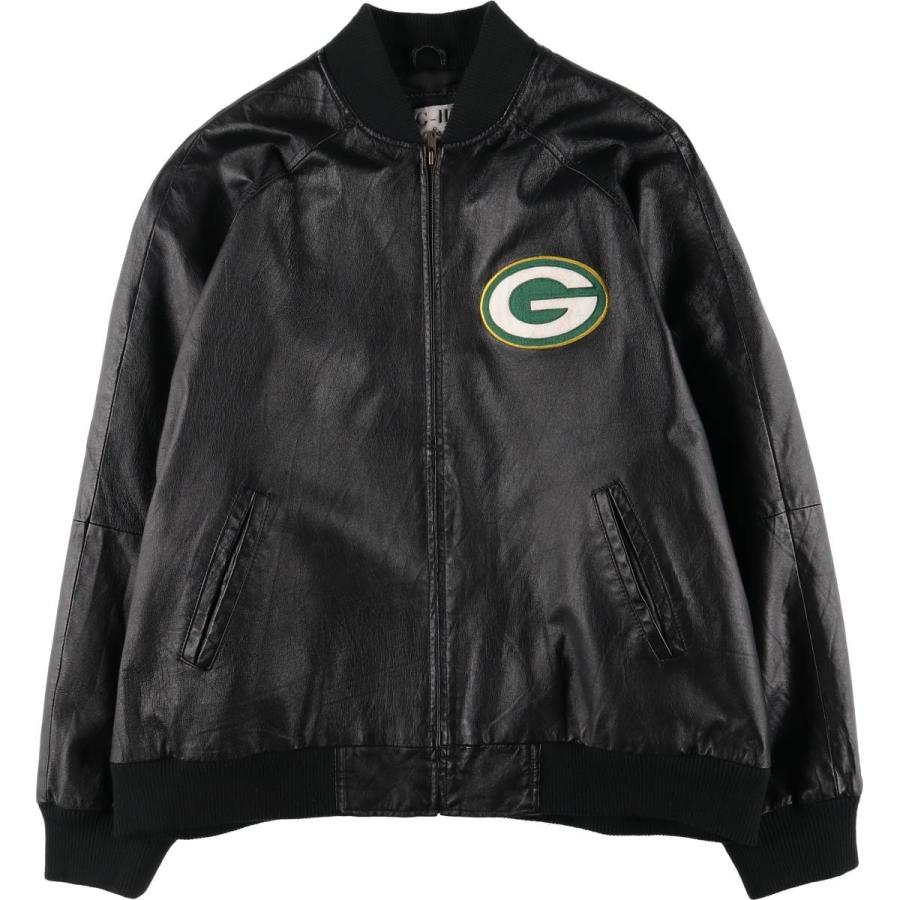 希少✨90s NFL GREEN BAY PACKERS 本革 レザージャケット 古着 NFL