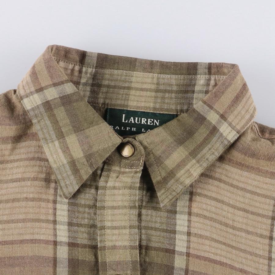古着 ラルフローレン Ralph Lauren LAUREN ローレン チェック柄 長袖
